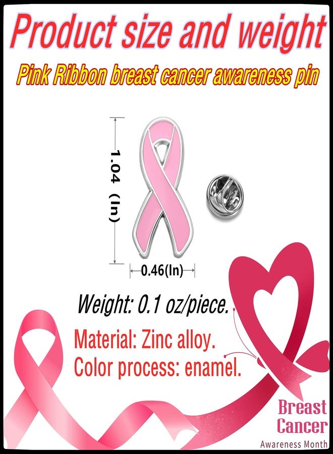 DISCAO 25/50/100/200 pieces Breast Cancer Awareness Lapel Pins Pink Hope Ribbon Brooch for Doctors nurses Backpack hat and clothes Women Girls Charity Public Social Event Fundraising activity bulk (25) - Image 2